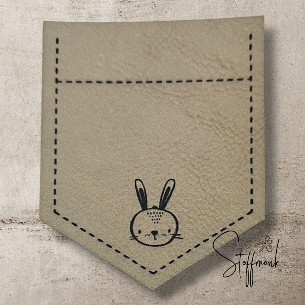 BIG Taschen-Label - "Hase" -  Höhe ca. 8 cm - Kunstleder ++ Farbauswahl ++